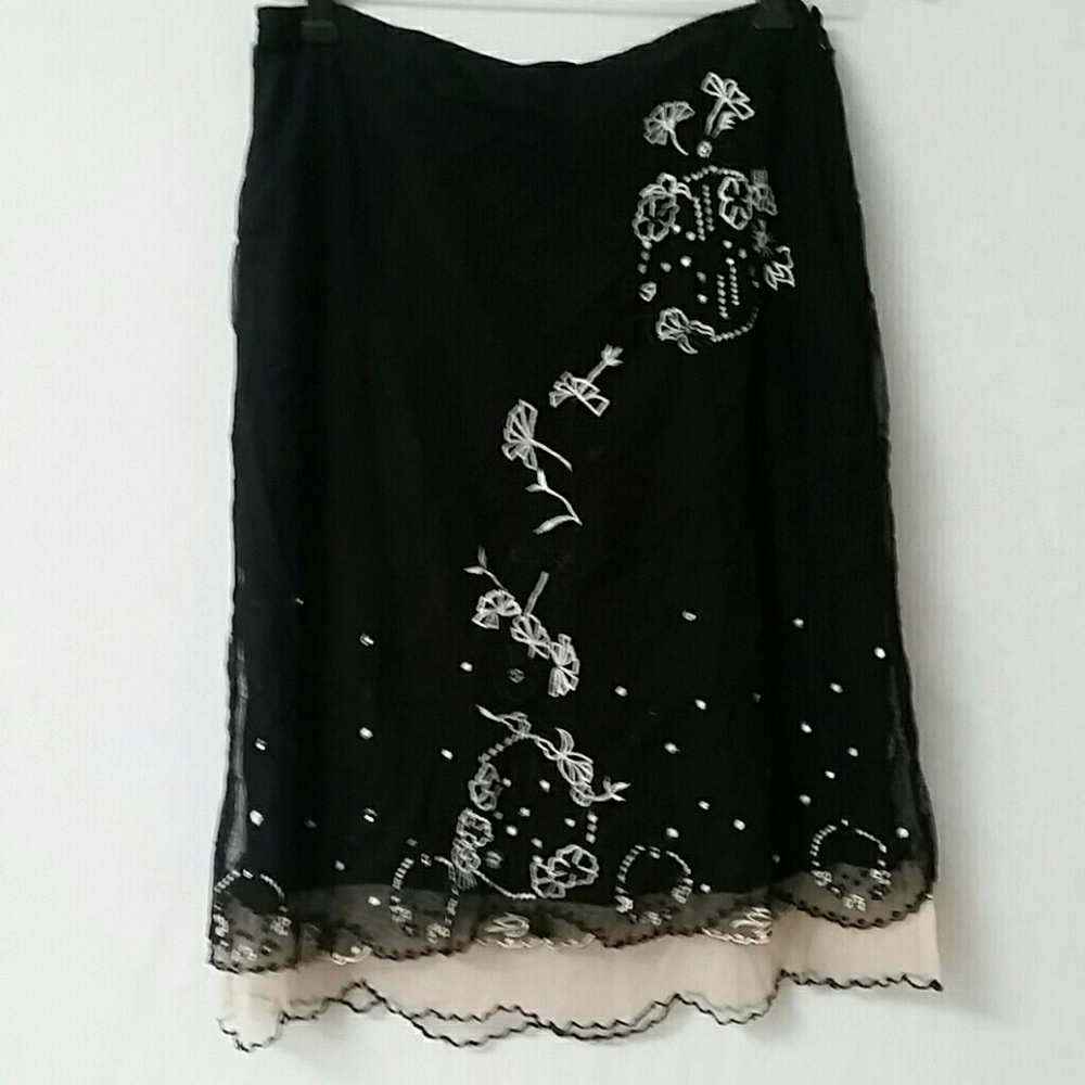 Embroidered * Beaded Holiday Skirt